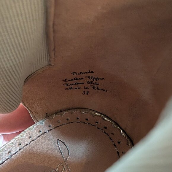 Jean-Michel Cazabat Octavia Metallic Patchwork Heels Size 7.5 Stiletto Sandals - Picture 6 of 12